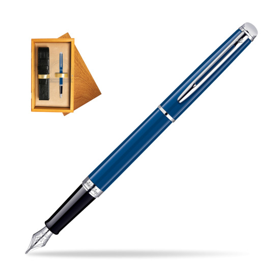 Pióro wieczne Waterman Hémisphère Blue Obsession CT w pudełku drewnianym Honey Single Ecru