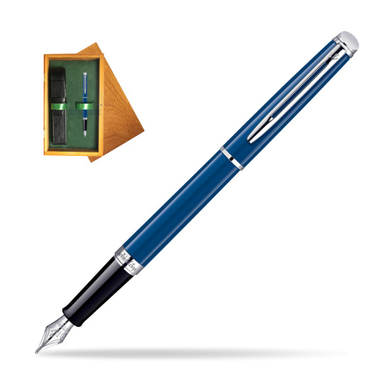 Pióro wieczne Waterman Hémisphère Blue Obsession CT w pudełku drewnianym Honey Single Zieleń