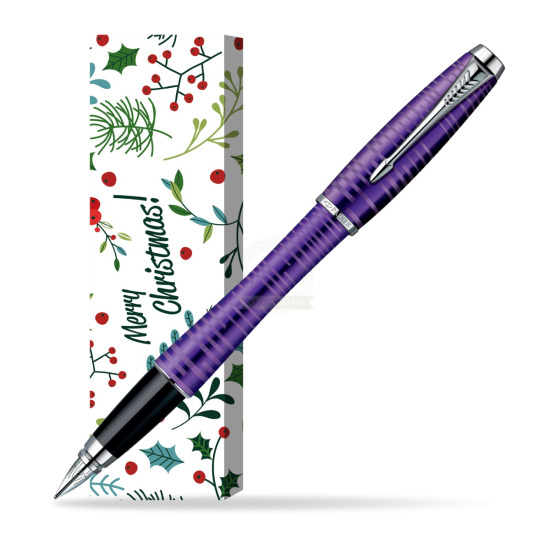 Pióro wieczne Parker Urban Premium Vacumatic Ametyst w obwolucie Merry Mistletoe