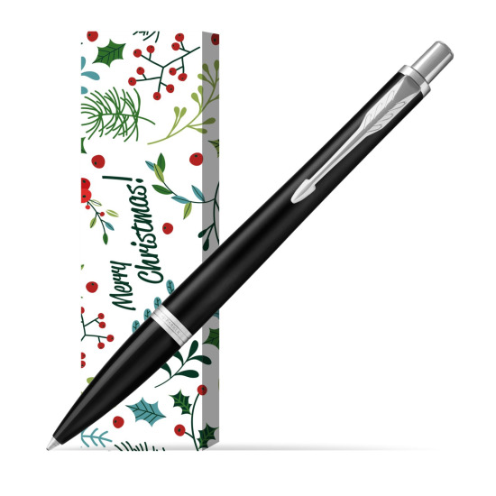 Długopis Parker Urban Muted Black CT w obwolucie Merry Mistletoe