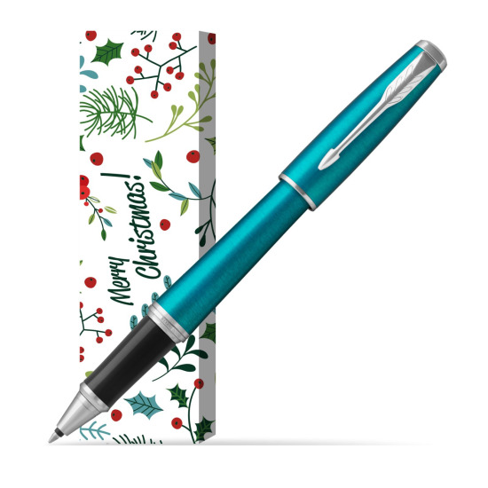 Pióro kulkowe Parker Urban Vibrant Blue CT w obwolucie Merry Mistletoe