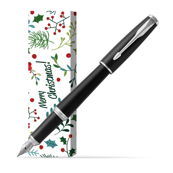 Pióro wieczne Parker Urban Muted Black CT w obwolucie Merry Mistletoe