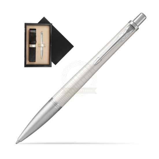 Długopis Parker Urban Premium Metaliczny Perłowy CT w pudełku drewnianym Czerń Single Ecru