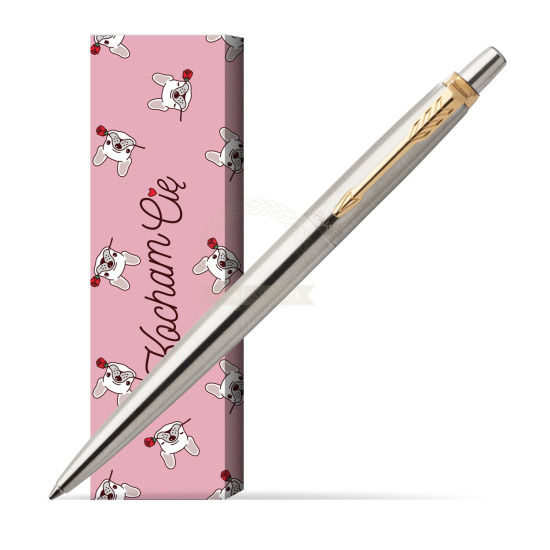 Długopis Parker Jotter Żelowy Stalowy Matowy GT w obwolucie Sweet Rose