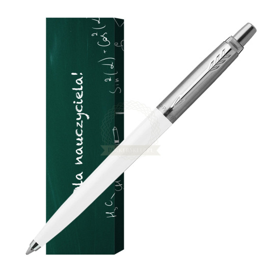 Długopis Parker Jotter Originals Biały w obwolucie Szkoła