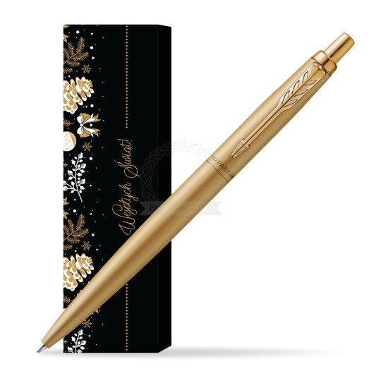 Długopis Parker Jotter XL Monochrome Gold- Edycja Specjalna w obwolucie Złota choinka