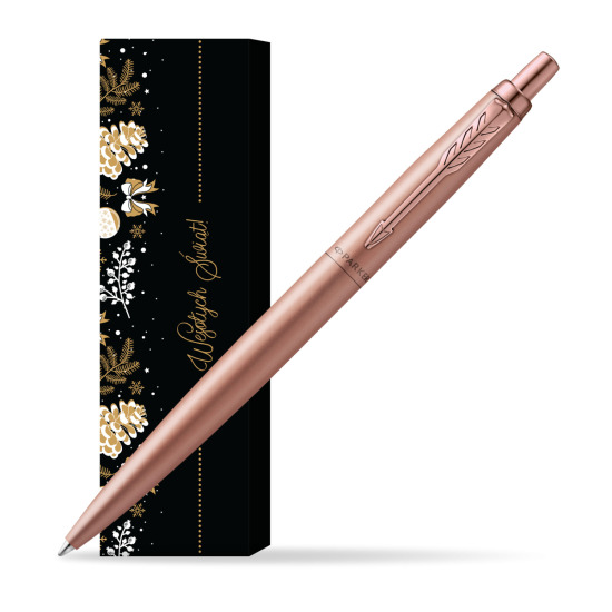 Długopis Parker Jotter XL Monochrome Pink Gold - Edycja Specjalna w obwolucie Złota choinka