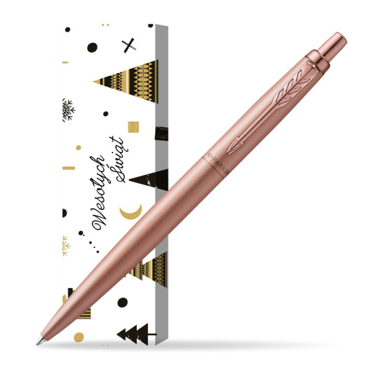 Długopis Parker Jotter XL Monochrome Pink Gold - Edycja Specjalna w obwolucie Śnieżny dar