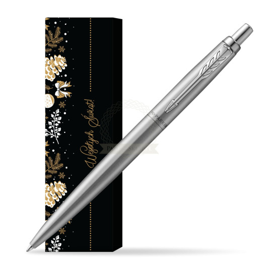 Długopis Parker Jotter XL Monochrome Grey - Edycja Specjalna w obwolucie Złota choinka