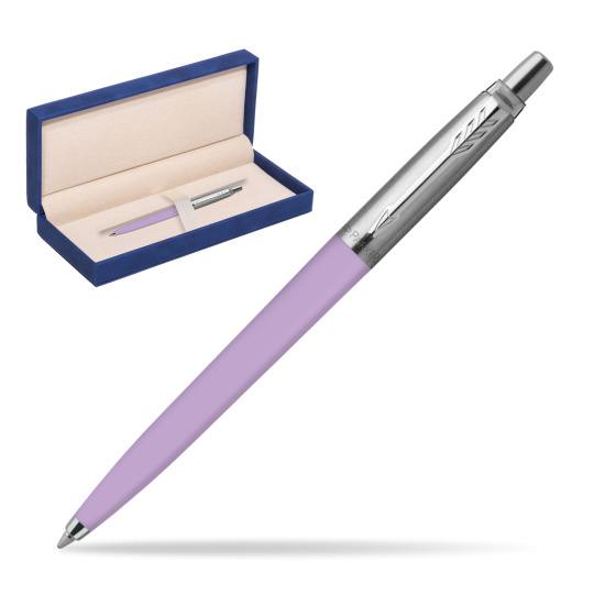 Długopis Parker Jotter Originals Pastel Lilac w granatowym pudełku zamszowym