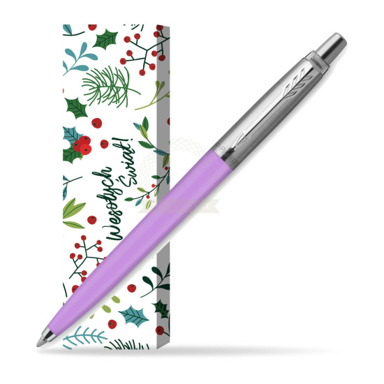 Długopis Parker Jotter Originals Pastel Purple - Edycja Specjalna w obwolucie Święta pod jemiołą