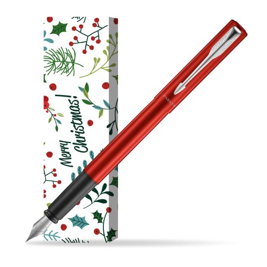 Pióro wieczne Parker Vector XL Red CT w obwolucie Merry Mistletoe