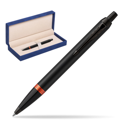 Długopis Parker IM PROFESSIONALS VIBRANT RING Flame Orange w granatowym pudełku zamszowym