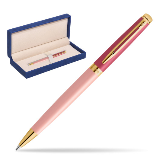 Długopis Waterman HÉMISPHÈRE COLOR-BLOCK PINK GT w granatowym pudełku zamszowym