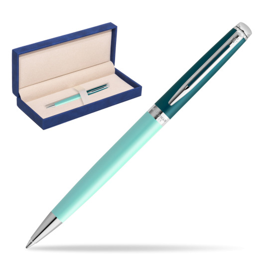 Długopis Waterman HÉMISPHÈRE COLOR-BLOCK GREEN CT w granatowym pudełku zamszowym