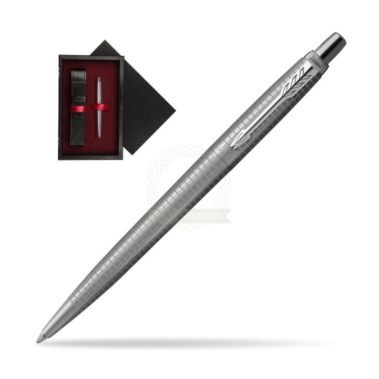 Długopis Jotter Premium 70TH ANNIVERSARY STAL CT w pudełku drewnianym Czerń Single Bordo